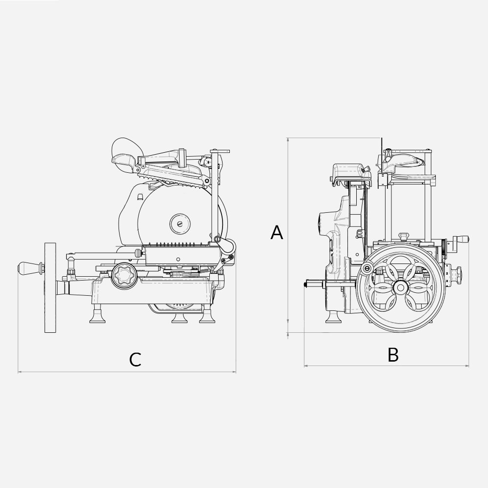 Volano Manual Style Meat Slicer 