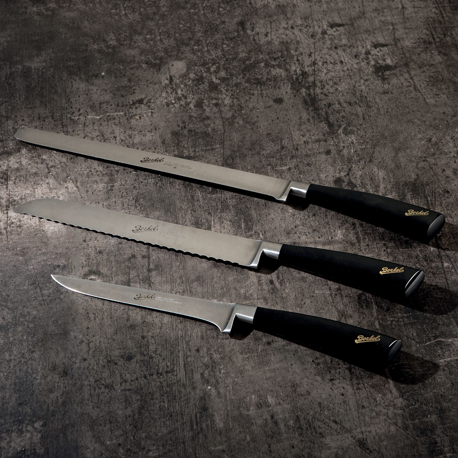Elegance ham - set of 3 black knives 1.37 Units Berkel