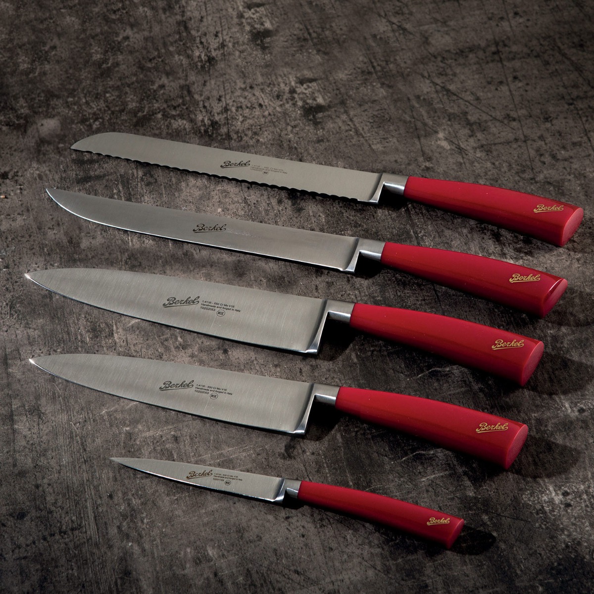 Ceppo Sense Rosso + set 5 coltelli Elegance Red